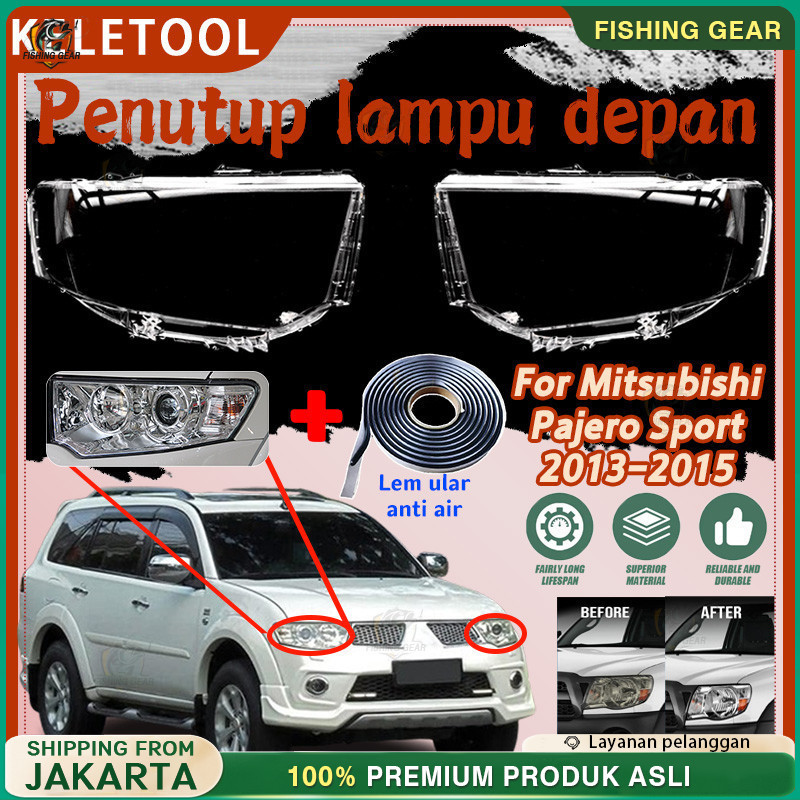 Mitsubishi mika lampu pajero sport original headlamp 2013 2014 2015 Cover Mika Lampu Depan Sepasang 