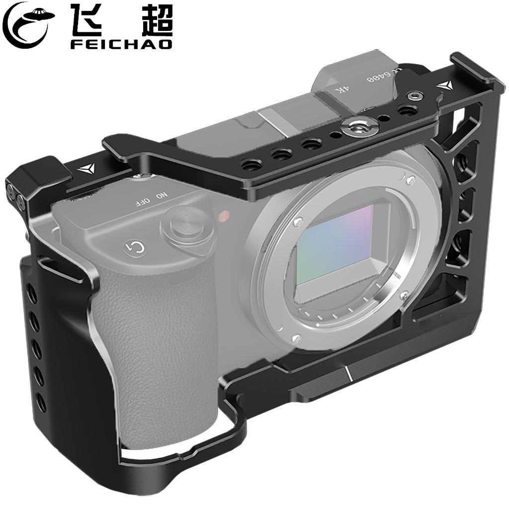 A6000/A6300/A6400 Full Camera Cage for Sony A6500 DSLR Camera Vlog Case with Cold Shoe Mic LED Light