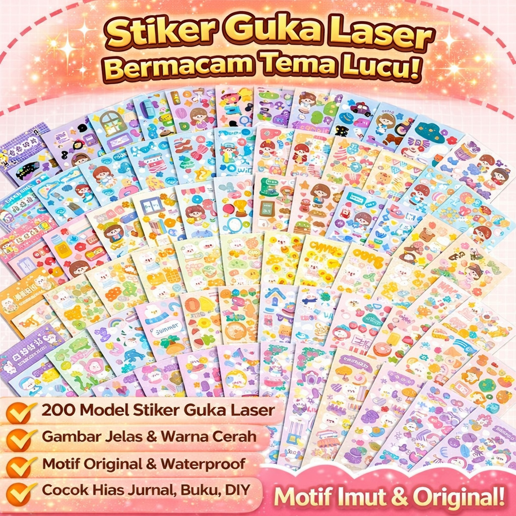 STICKER HP / COD 20PCS STICKER DIY LUCU IMUT UNTUK HIAS JURNAL PHOTOCARD KPOP CASE HP DLL