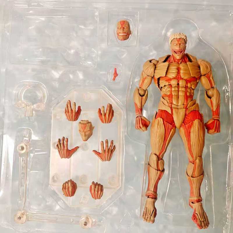 Kaiyodo Attack On Titan Amazing Yamaguchi Revoltech Armored Titan Reiner Braun Anime Action Figure M