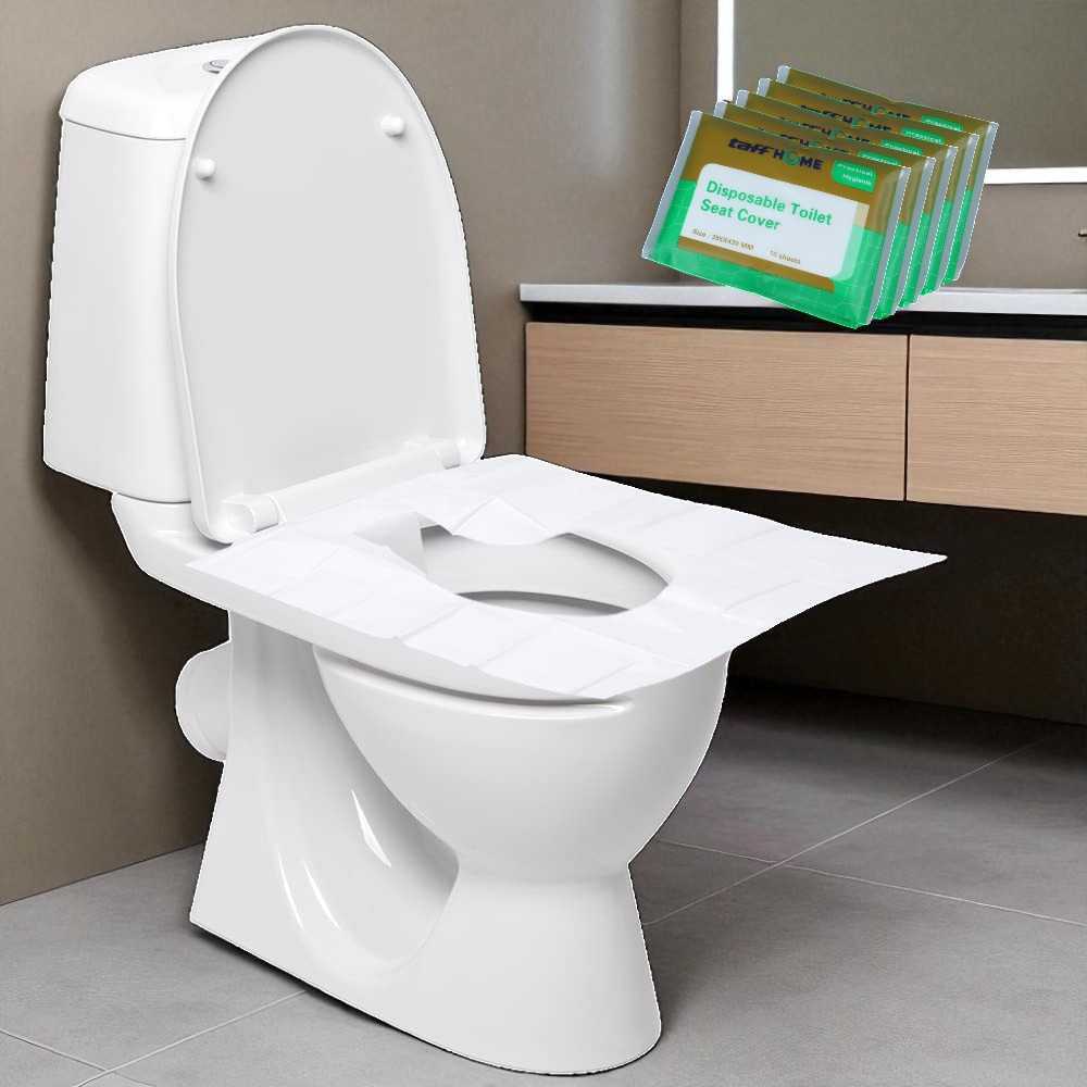 TaffHOME Cover Dudukan Toilet Disposable Seat Cover 5 Pack Kertas Sekali Pakai Higienis Travel Toile