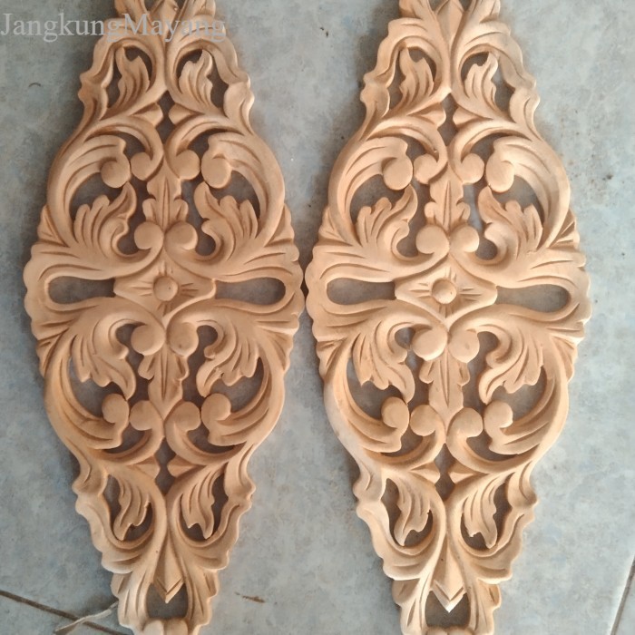 [] Model Ornamen Ukir Tempel Kayu Jepara Berkualitas Bahan Kayu Mahoni murah