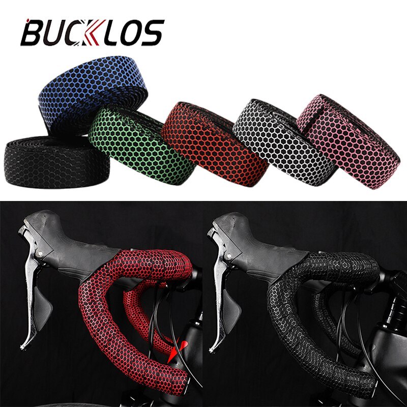 BUCKLOS Road Bike Handlebar Tape Anti Slip Silica Gel Handlebar Tape Shock Absorption Cycling Bar Ta