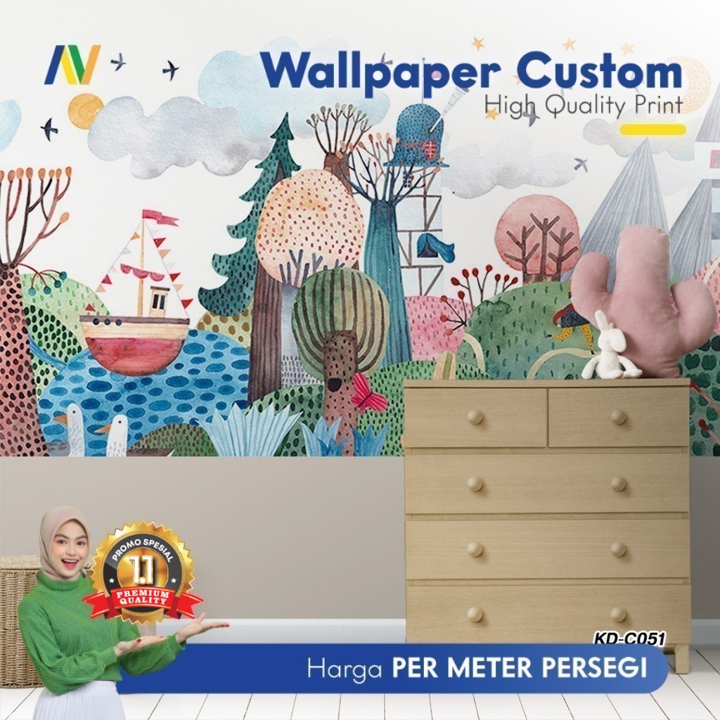 Wallpaper Dinding Custom | Wallpaper Dinding Kamar Anak | Wallpaper Dinding Motif Anak 13 | Wallpape