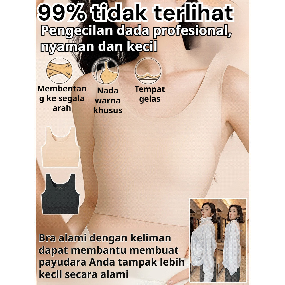 Nyaman & Minimizer Alami JS Bra Minimizer Seamless / Bra Tanpa Busa / Bra Olahraga / Payudara Besar 