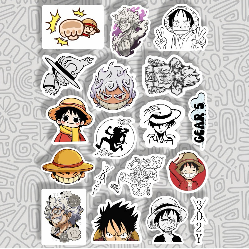 Sticker Vinyl Anime One Piece Luffy || Stiker Luffy Gear5