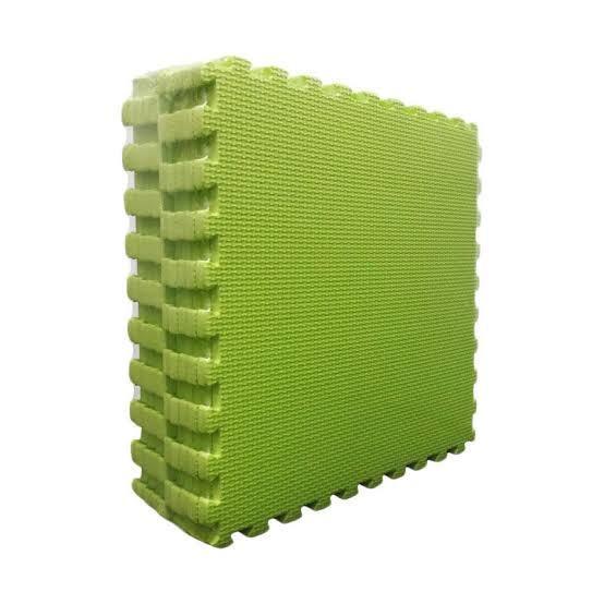 Karpet Puzzle Lantai Evamats 30x30 Polos - Hijau Muda