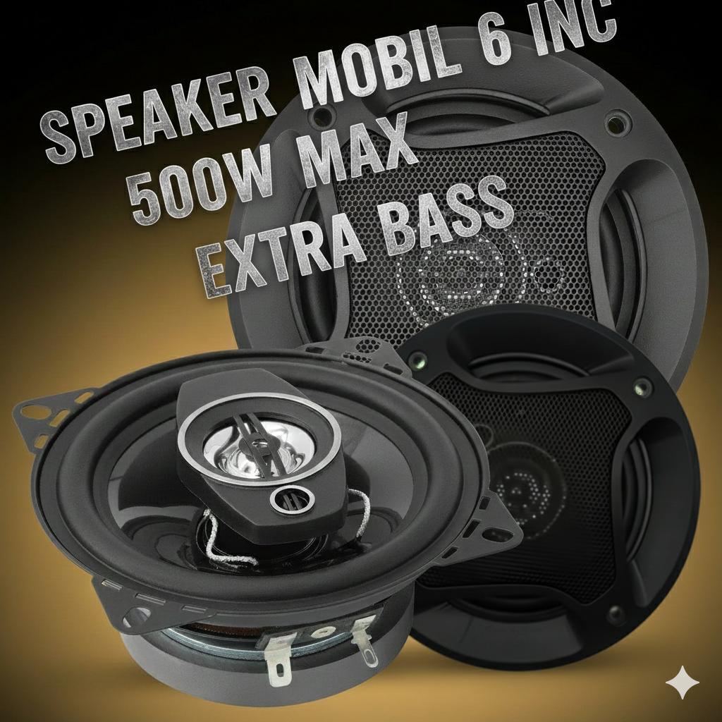 ( 2PCS ) Speaker Pintu Mobil Pcinener 6 Inci Spiker Mobil Subwoofer Mobil Hi Fi 500Watt Salon Mobil 