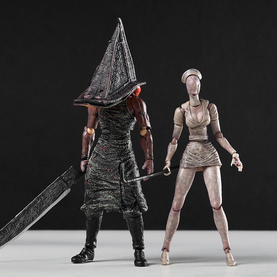figma SP-055 SILENT HILL 2 Red Pyramid Thing / SP-061 Bubble Head Nurse Action PVC Figure Doll Colle