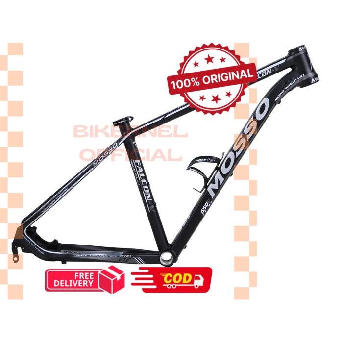 Mosso Falcon V Frame Set Sepeda Sepeda XC MTB [27.5 / 29 Inch] - Black/Grey, 27.5x15.5 -biker