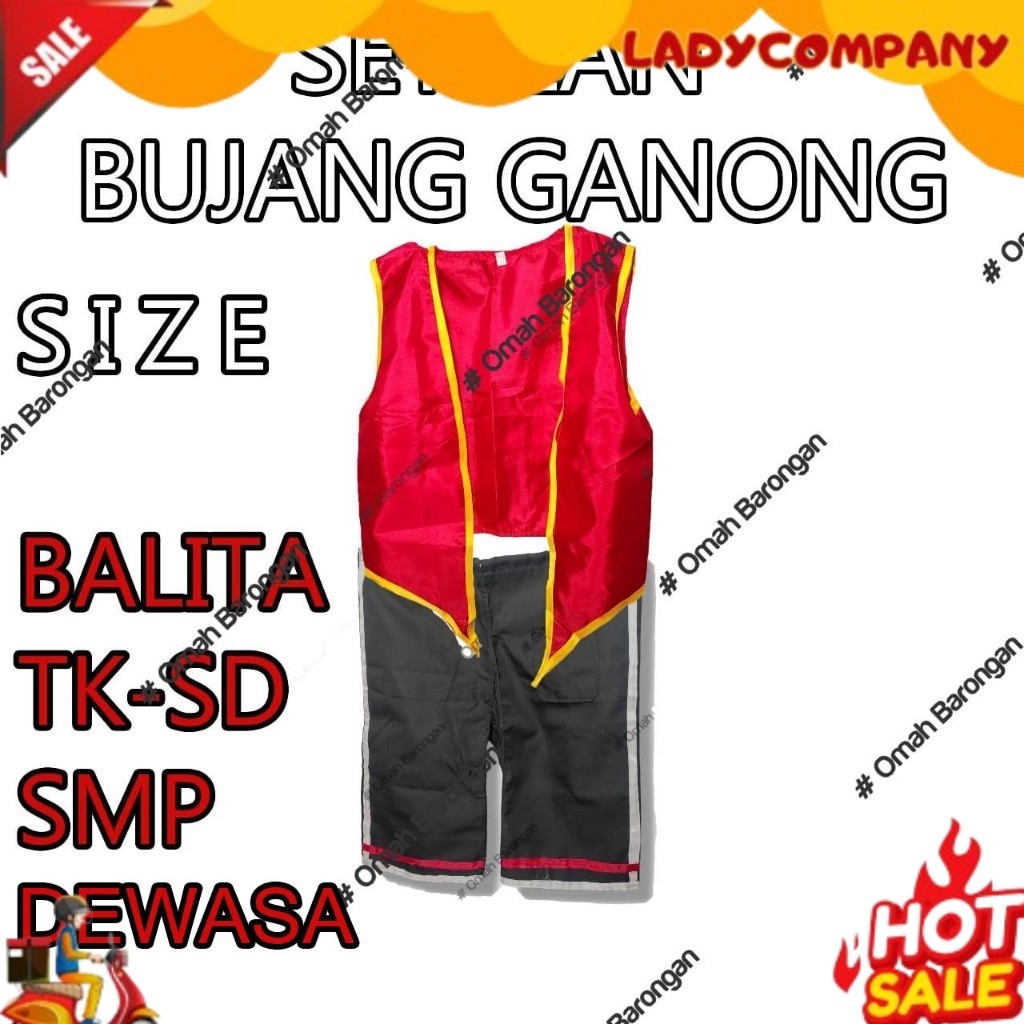 Baju Bujang Ganong Komplit Setelan Paket Set Ganong Rompi Dan Celana BEST PRODUK 