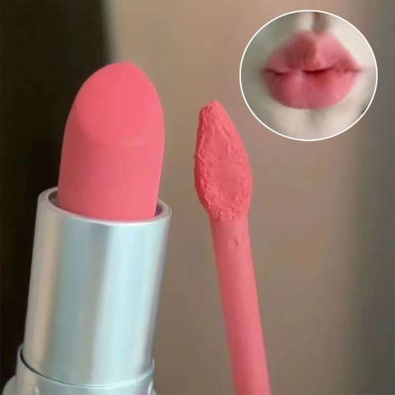 Naked ceiling ins Milky apricot color matte soft mist lip mud, non-fading matte lip glaze, suitable 