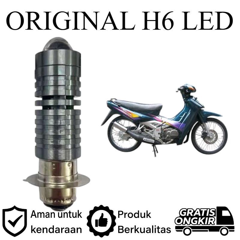 ORIGINAL 1pcs Lampu depan LED H6 Laser motor Suzuki Satria S Lie Cheng