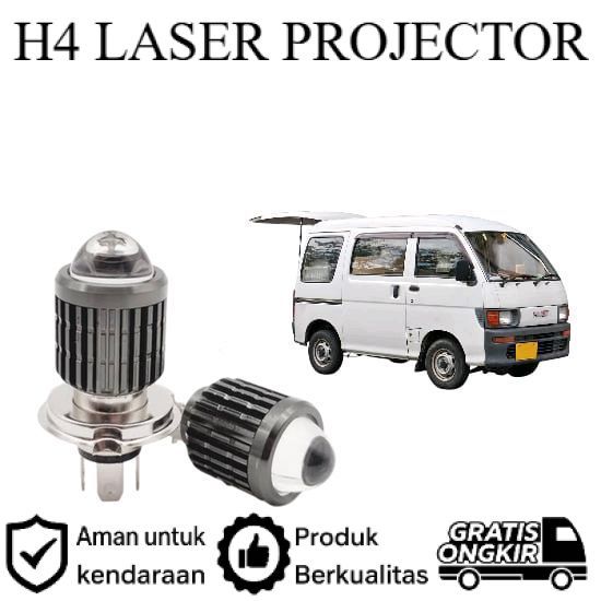 ORIGINAL 2pcs Lampu Utama LED H4 Laser Putih Mobil Daihatsu Hijet 1000 Lie Cheng
