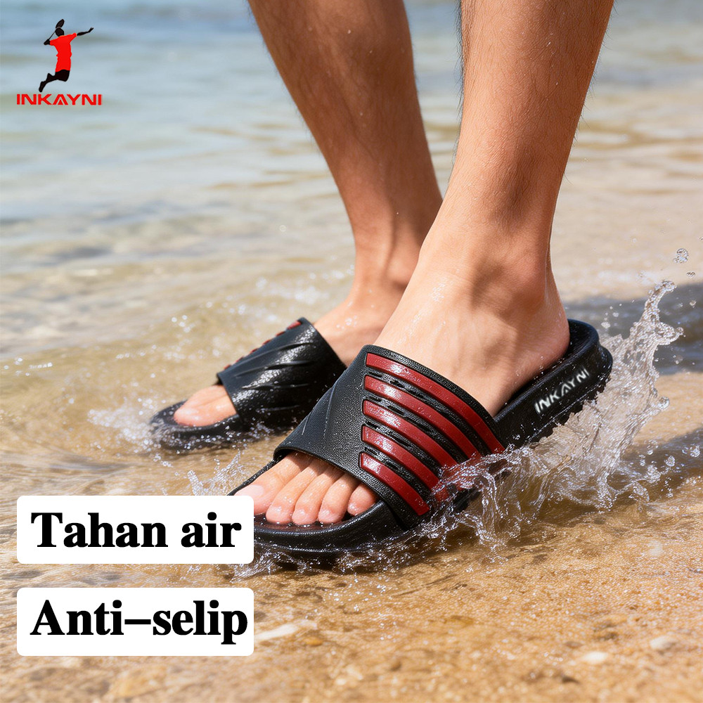 Inkayni Sandal Pria Karet Empuk Anti Slip Sandal Pria Keren Distro Sandal Jepit Karet Pria Dewasa Si