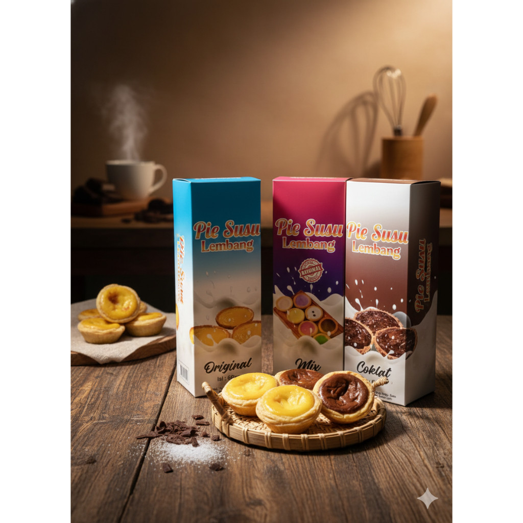 Pie Susu Asli Bandung / Pie Susu Lembang Original, Cokelat, Mix / Oleh-Oleh Khas Bandung