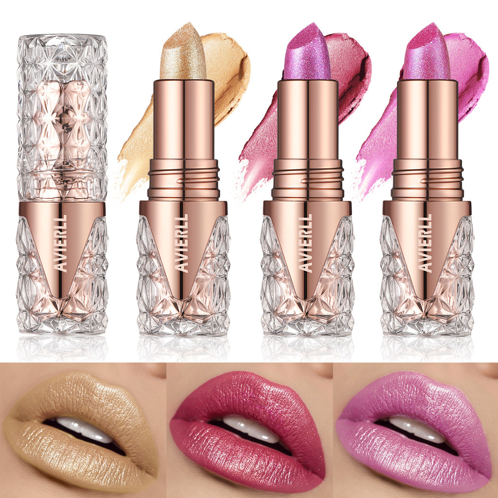 Lipstik berkilau mutiara tahan air dan tahan lama