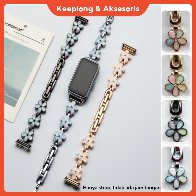 Tali Jam Stainless Strap Huawei Band 11 / Huawei Band 11 Pro Wanita Aksesori Jam Wanita Huawei Band 