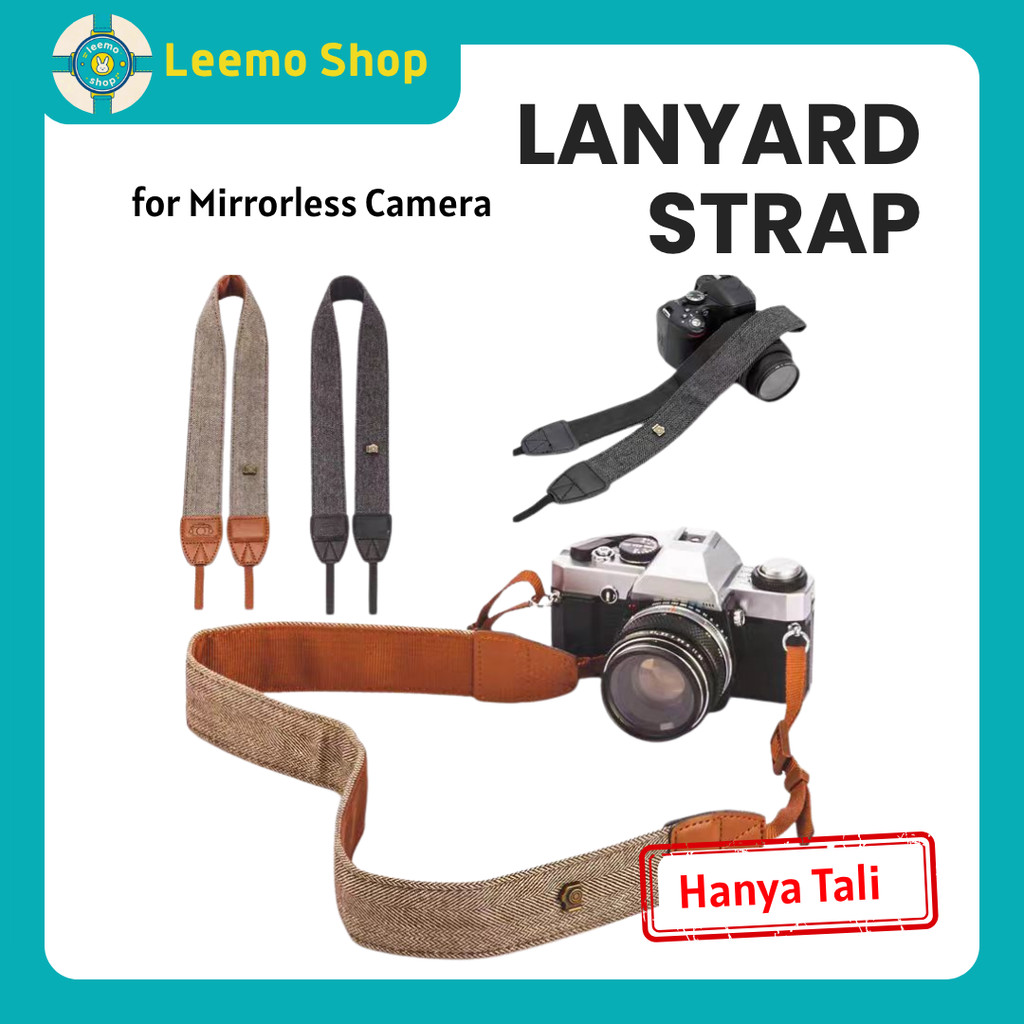 Tali Lanyard Strap Kamera Mirrorless DSLR Tali Strap Kamera Retro Aksesoris Kamera Vintage