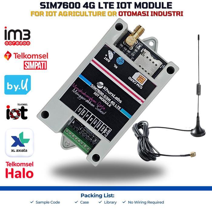 SIM7600 4G LTE IOT MODULE untuk IOT Pertanian atau Otomasi Industri dengan Antena Termasuk
