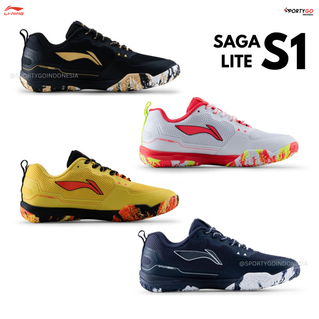 Sepatu Badminton Lining Saga Lite S1 | LI-NING SAGA LITE | CT5