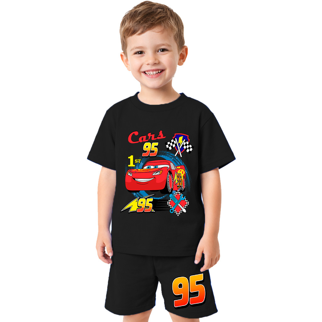JUNGNO - Setelan Baju Kaos Anak Laki-Laki Perempuan Cowok Cewek Unisex Distro Katun Premium Lengan P