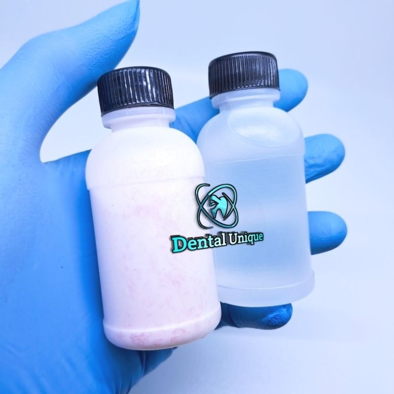 New Paketan Sc liquid dan bubuk 50ml lem gigi palsu yg patah bahan pembuat gusi gigi palsu