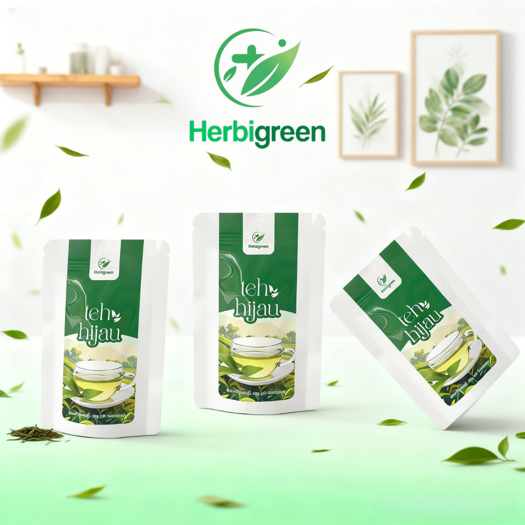 Paket Bundle 3 Pcs Minuman diet HERBIGREEN Teh diet ampuh cepat dan bpom Obat diet Teh hijau diet pe
