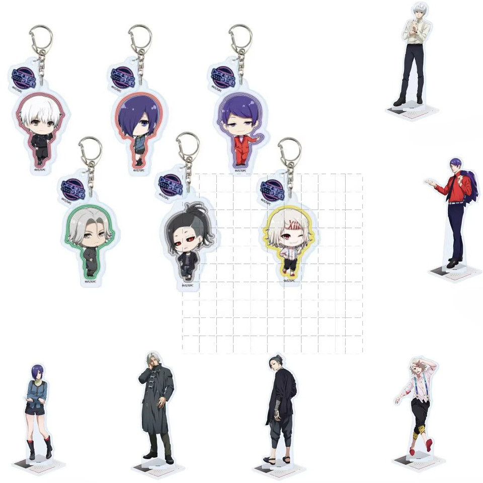 Game Tsukiyama Shuu Suzuya Juzo Kirishima Touka Kaneki Ken Acrylic Stand Figure Doll Anime Keyain Co