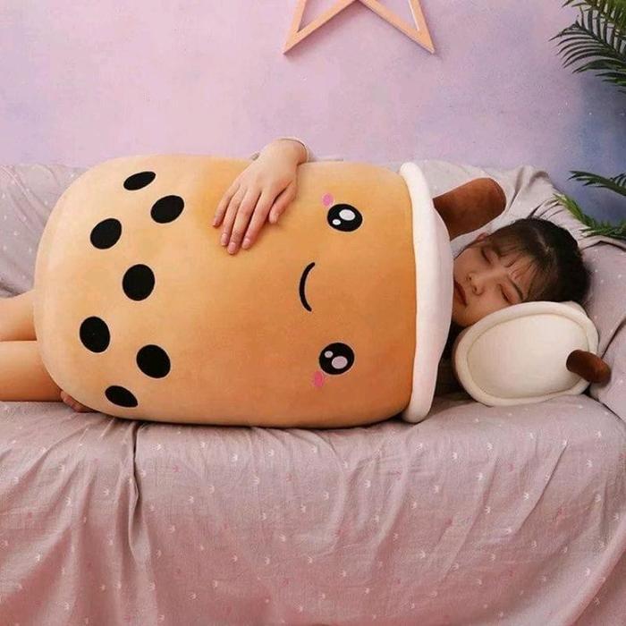 PROMO  Boneka Boba Milk Tea Jumbo / XL - JUMBO, PINK
