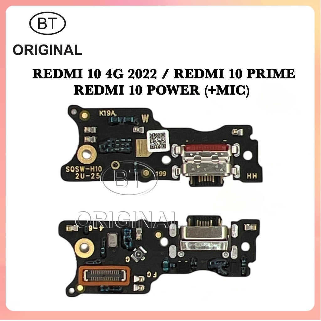 KONEKTOR CHARGER BOARD PCB  REDMI 10 4G - REDMI 10 PRIME - REDMI 10 POWER +MIC - FAST CHARGING ORIGI