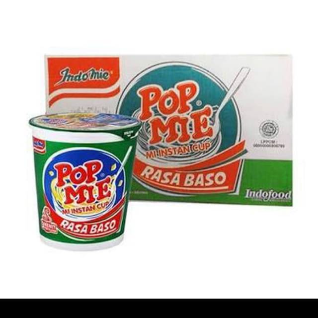 Sumber Rejeki - Pop Mie Baso 1 dus 24 pcs x 75 gram indomie pop mie