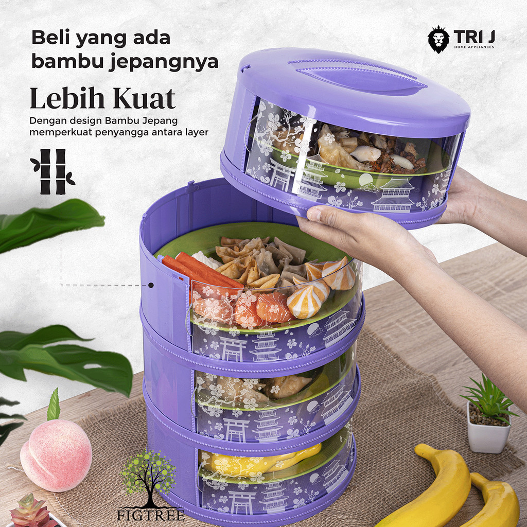 Tudung Saji 4 Susun Motif Japan