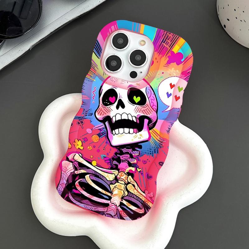Casing For Iphone Case 11 Pro Max 12 13 Cool Tengkorak Berwarna-warni Soft Bumper Terbaru