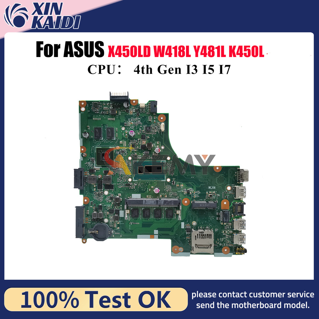 X450LD Laptop Motherboard For ASUS K450L R409L X450LD Y481L VM480L X450LB X450L X450LN W418L R412L X