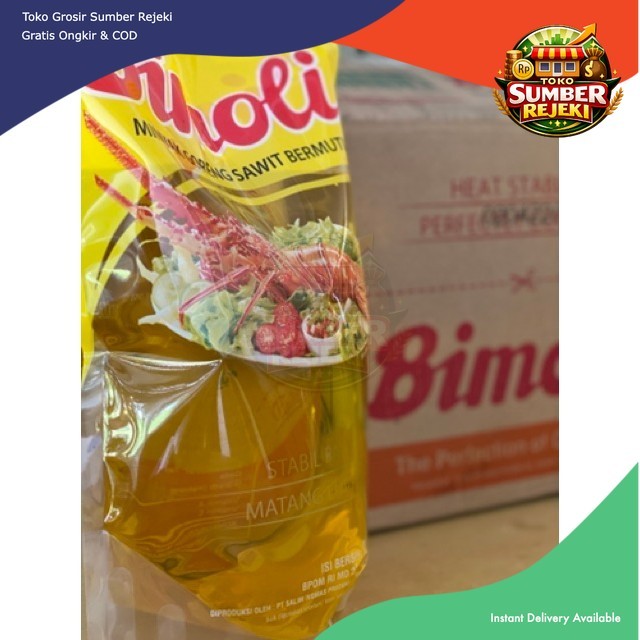 Terbaru Minyak Goreng Bimoli Refill 2 Liter - 1 Dus Isi 6 Pouch | Minyak Bimoli Asli Harga Grosir