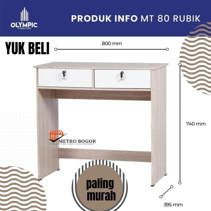Meja Kios Olympic MT 80 Rubik Meja Kantor Belajar Kasir Tulis Kunci - VIA GOSEND/GRAB