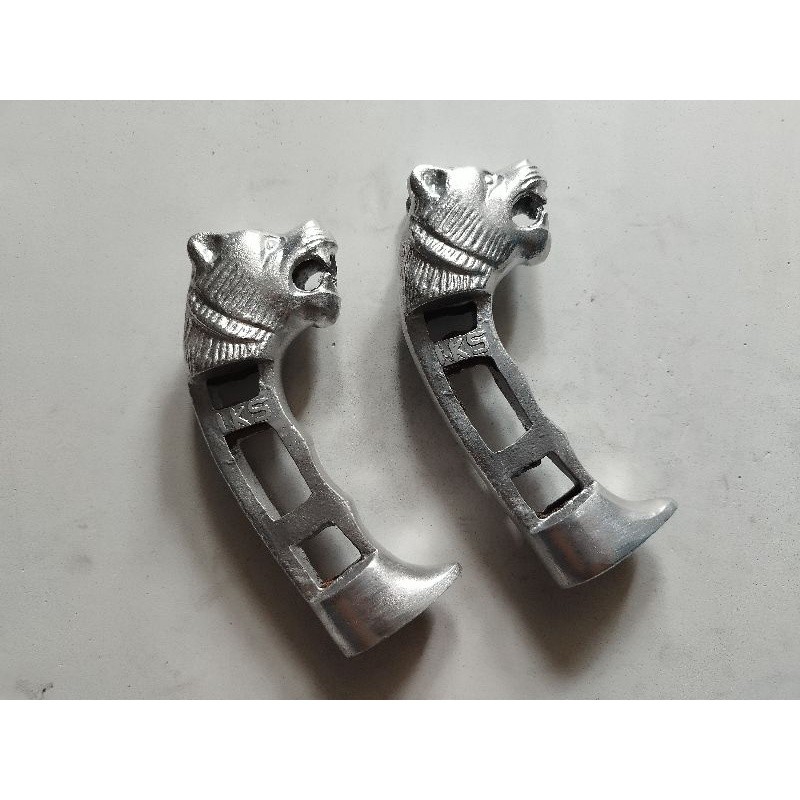 Aksesoris duralium pegangan gagang golok alumunium motif macan murah cod