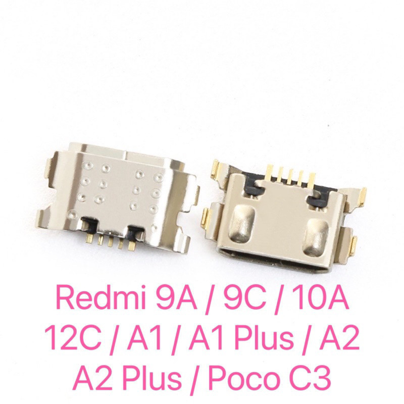 5-50Pcs Dock Micro Plug USB Pengisi Daya Pin Dock Port Konektor Untuk Redmi 9A 9C 10A 12C A1 / A1 Pl