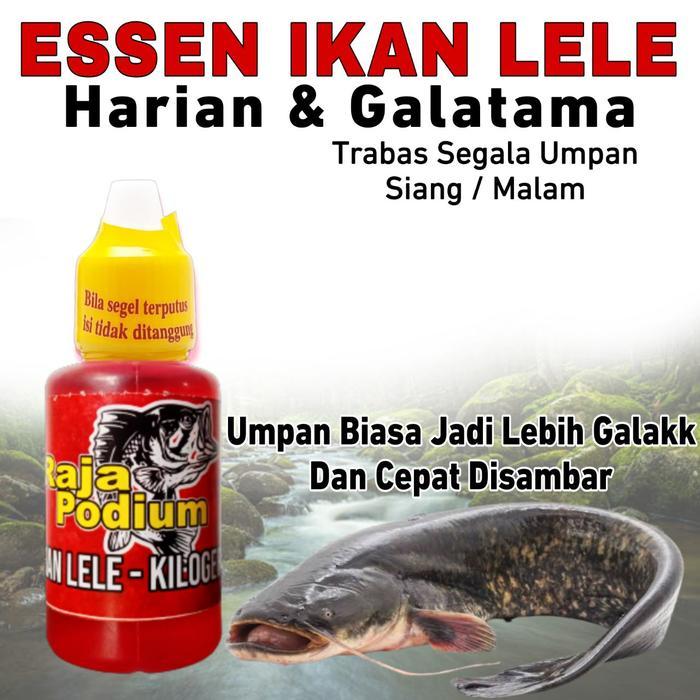 Essen Ikan lele Raja Podium 30ml Harian & Galatama Trabas Segala Umpan Siang Malam Mancing