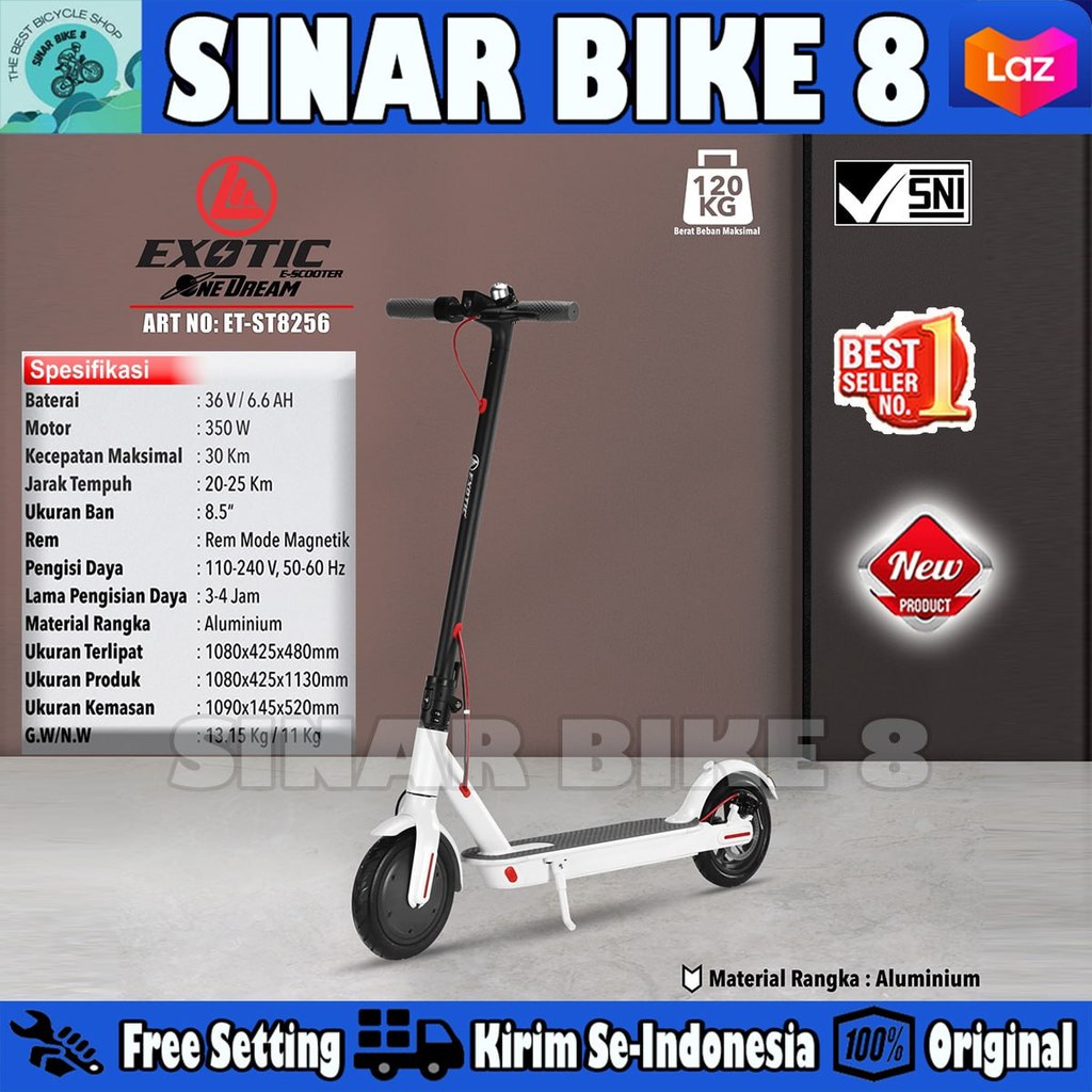 SPESIAL PROMO SALE Skuter Listrik EXOTIC ST 8256 Scooter Electric Lipat Dewasa Anak.