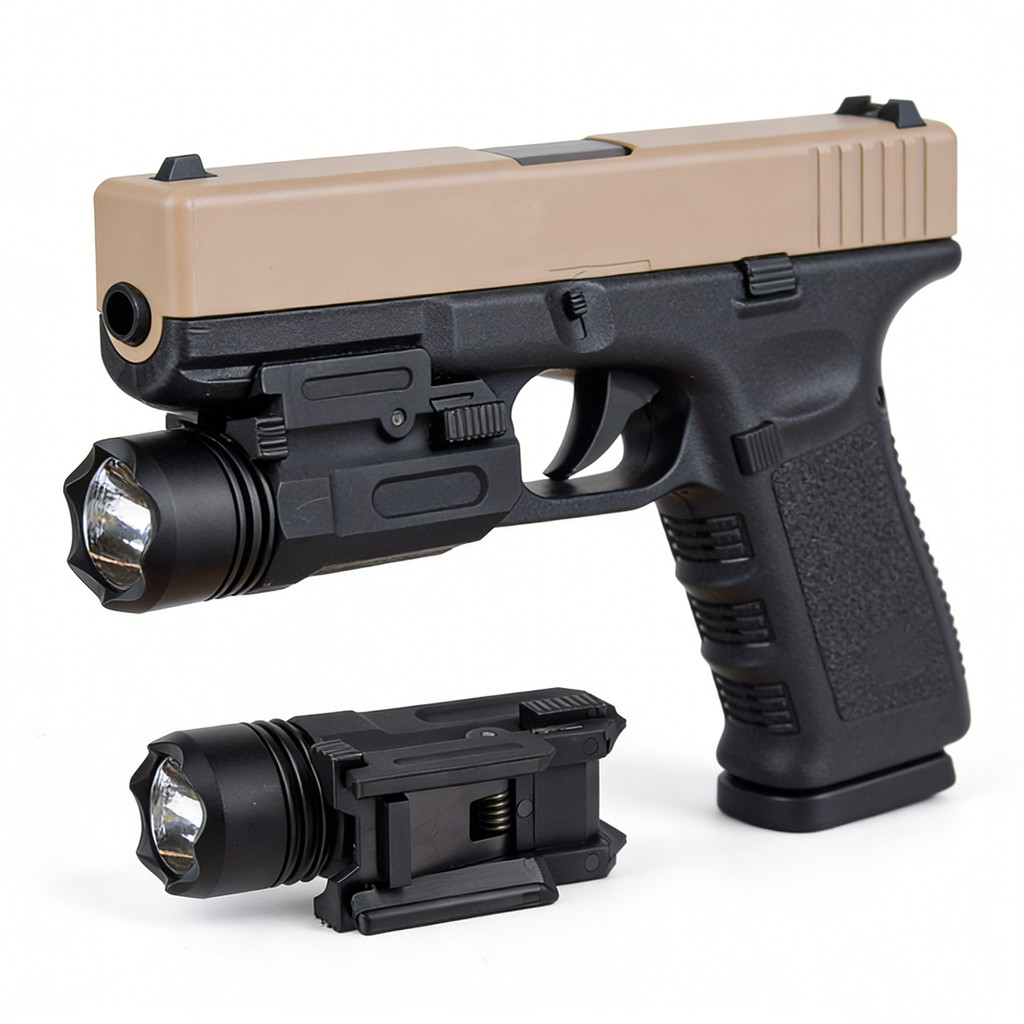 Tactical Scout Light - Mini LED Flashlight QD 20mm Rail for Glock 17 18C Hunting Constant Pistol Tor