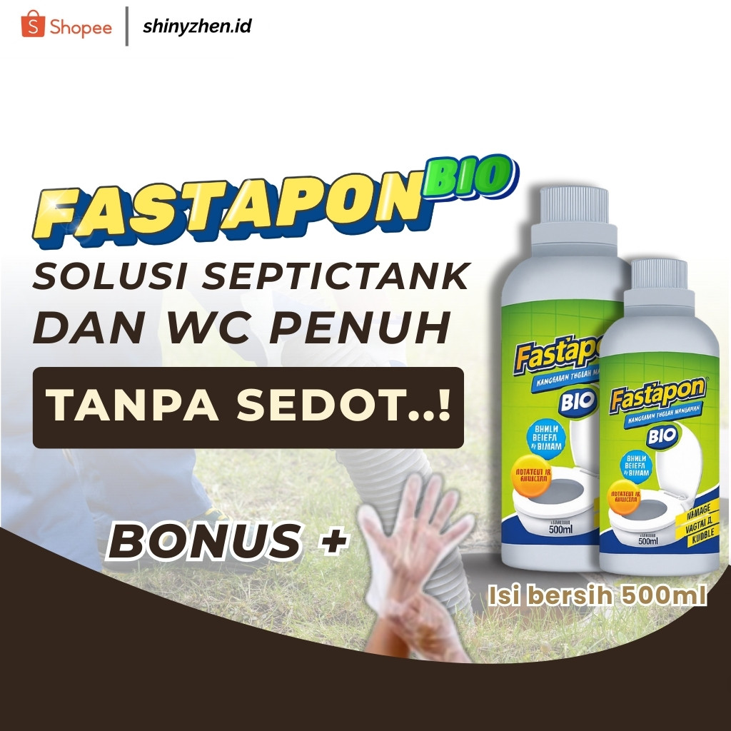 Cairan Pengurai Kotoran Wc Penuh FasTapon BIO Solusi Septictank Wc Toilet Penuh Tanpa Sedot