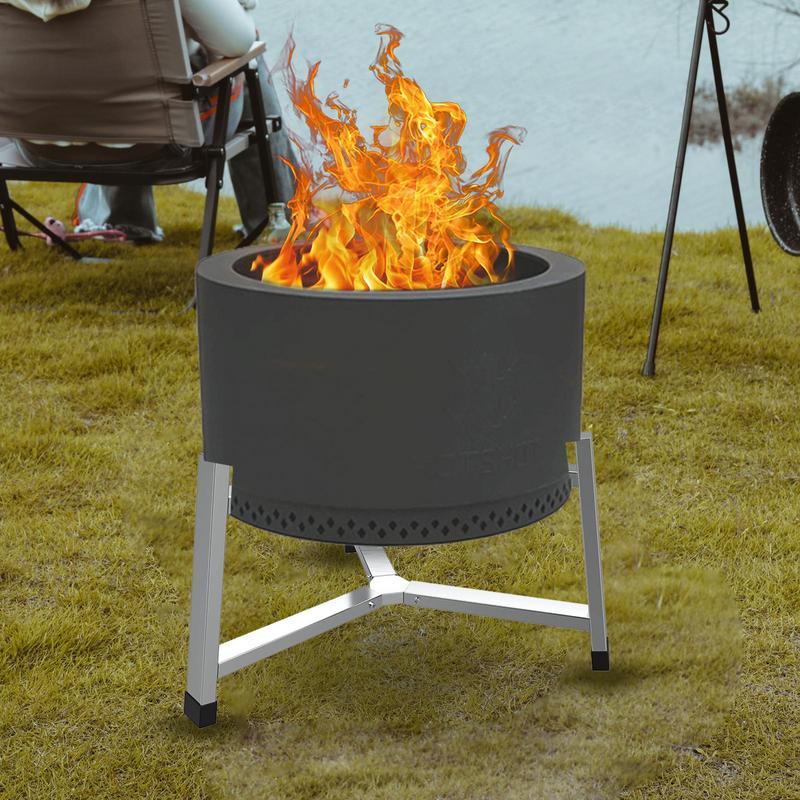 Camping Fire Pit Stand Stainless Steel Fire Pit Cooking Stand Outdoor Fireplace Tools Fire Pit Acces