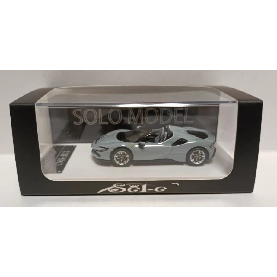 Solo 1 64 Ferrari Alloy Cabriolet Supercar Model Ferrari SF90 Spider Grey