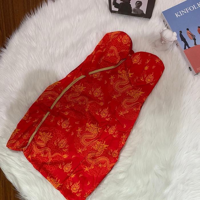 Promo DRESS MINI CHEONGSAM TALI LEHER WANITA FASHION IMPORT BANGKOK / BAJU DRESS IMLEK - 2Ori