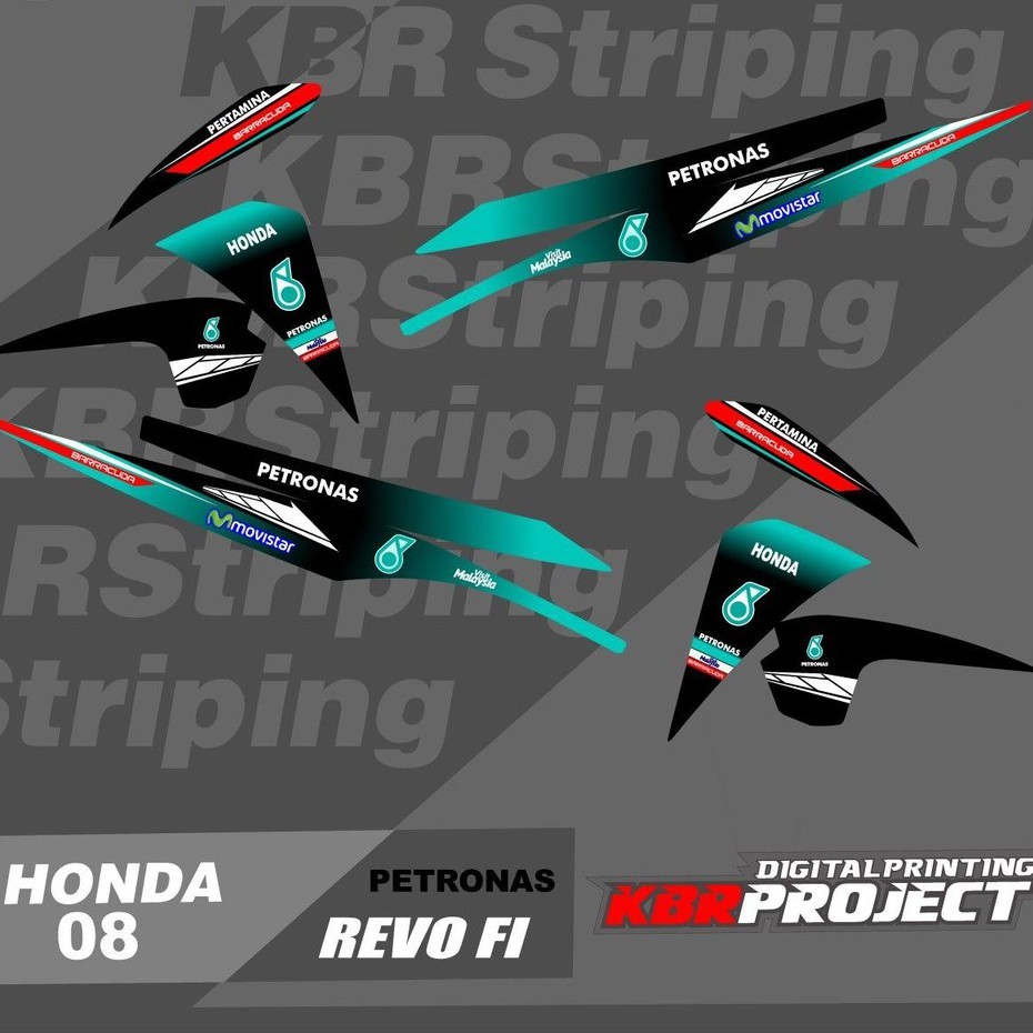 Stiker Motor Revo Fi - Aksesoris Motor -revo Fit - Petronas