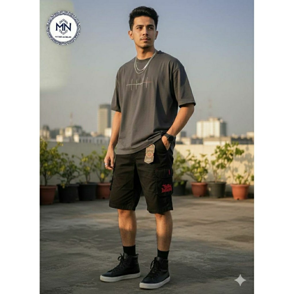 CELANA PENDEK CARGO BLACK METAL/ORIGINAL