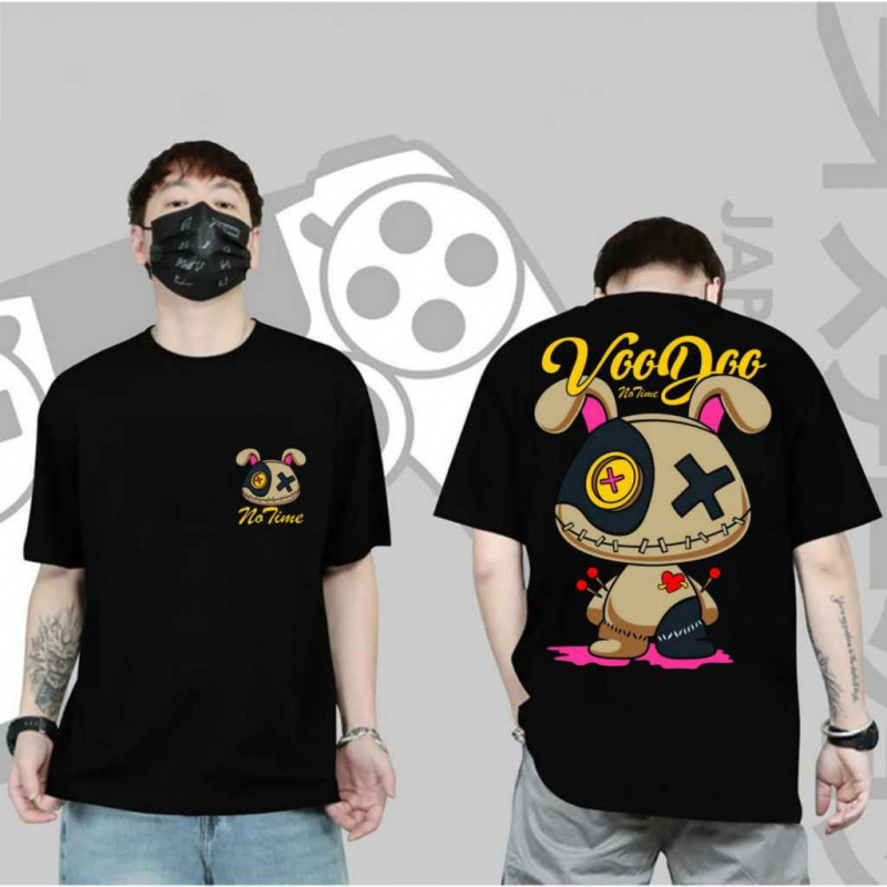 Kaos Distro Unisex "Boneka Voo Doo" - Lengan Pendek Trendy & Terlaris, Atasan Oblong Dewasa untuk Pr