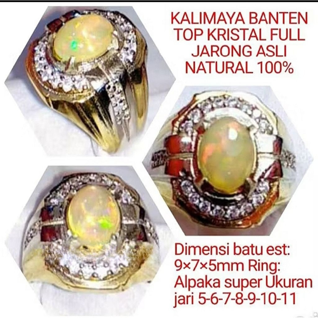 CINCIN BATU KALIMAYA BANTEN TOP CRYSTAL FULL JARONG